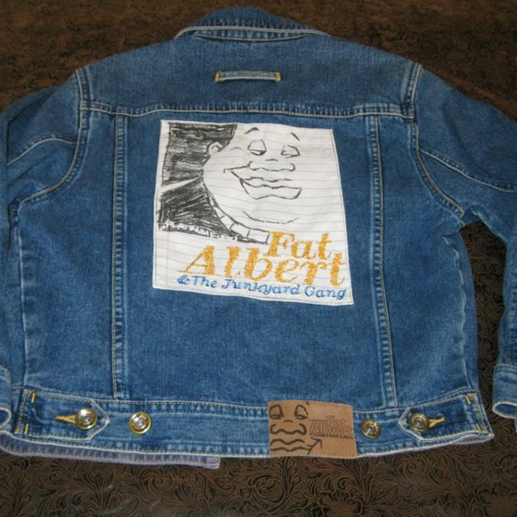 Kids FAT ALBERT & The Junk Yard Gang FUBU Platinum Denim Jean Jacket S 8 - 10 - Picture 7 of 8